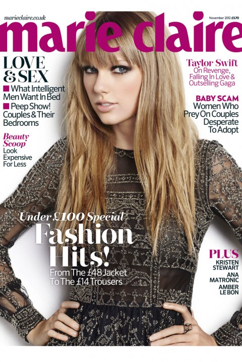 Taylor Swift on the cover of U.K. Marie Claire November issue