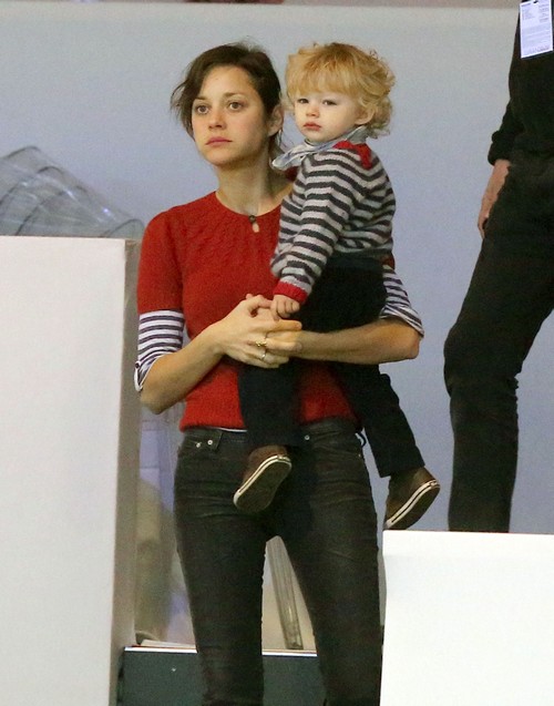 Marion Cotillard Takes Her Son Marcel To The Gucci Paris Masters