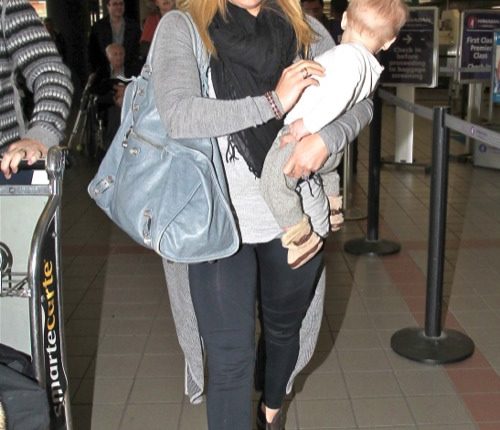 Hilary Duff and Family Depart LAX