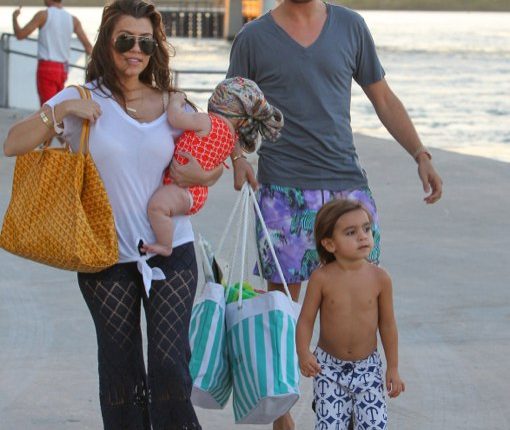 Kourtney Kardashian Takes Penelope To The Beach