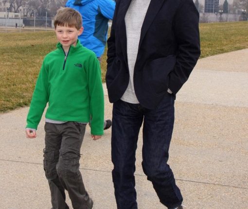 David Letterman and Son Harry Visit the Washington Monument
