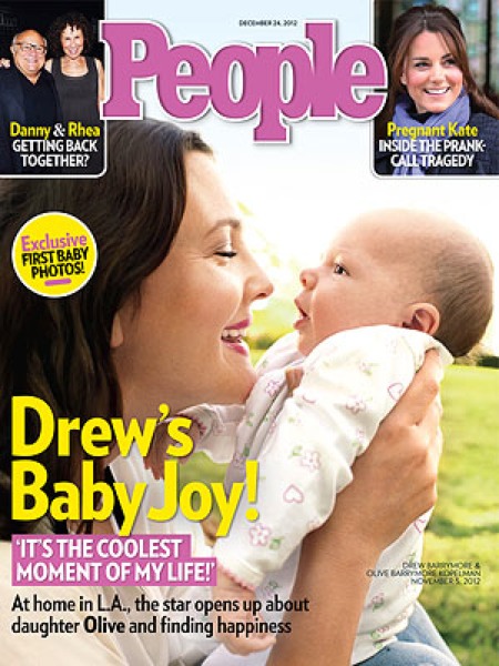 Drew Barrymore Covers People Magazine With Newborn Daughter Olive