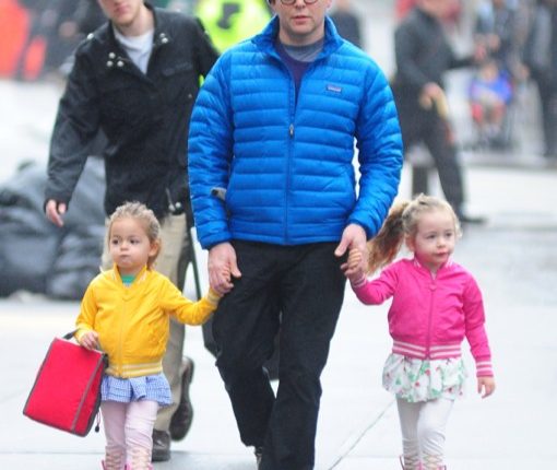Matthew Broderick Walks His Girls To School