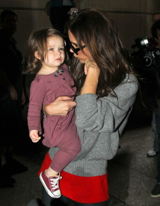 Victoria Beckham And Daughter Harper Arriving On A Flight At LAX ...