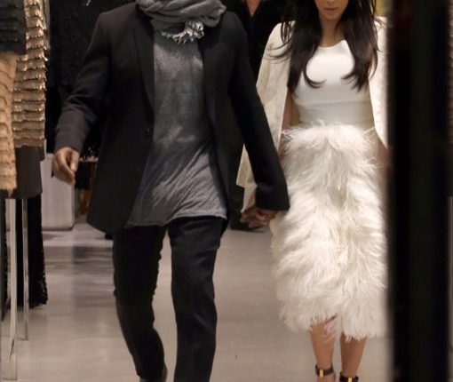 Kanye West Takes Pregnant Kim Kardashian Shopping in Paris