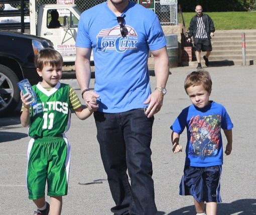 Mark Wahlberg Takes His Boys To Play Basketball