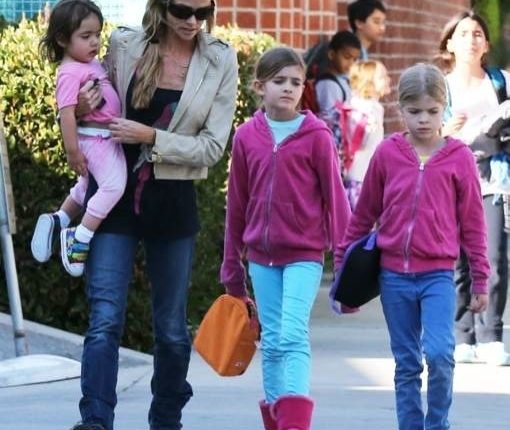 Exclusive… Denise Richards Picks Up Daughters From School