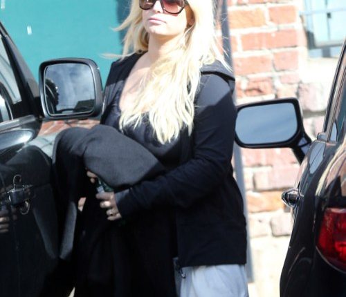 Exclusive… Pregnant Jessica Simpson Out And About In Los Angeles