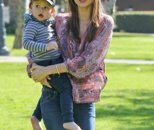 Miranda Kerr Takes Son Flynn To The Park