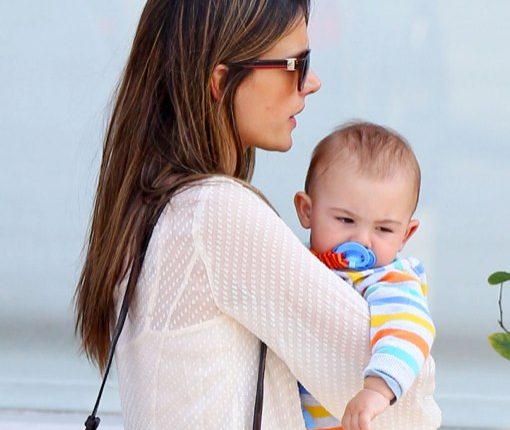 Alessandra Ambrosio And Her Kids Leaving The Country Mart