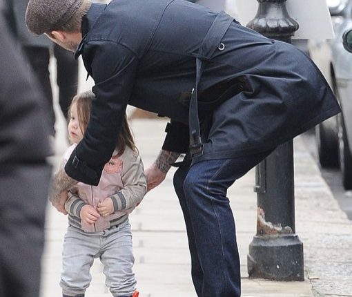 David Beckham Takes Harper Out In London