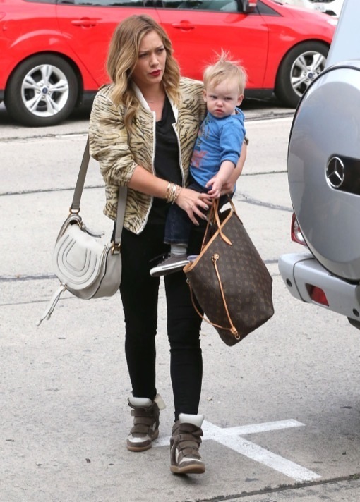 Hilary Duff And Family Stop By Restoration Hardware | Celeb Baby Laundry