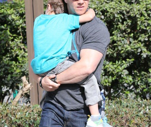 Mark Wahlberg Takes His Son To The Park