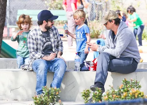 Jordan Bratman Takes Son Max For Fun In The Park