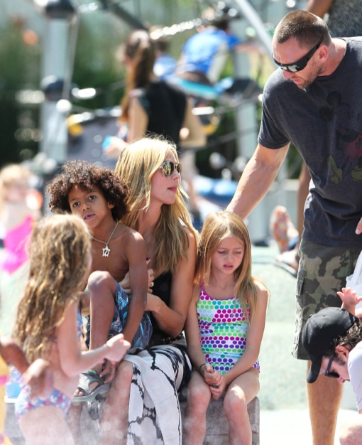 Heidi Klum & Family Soak Up The Sun at a Water Playground ...