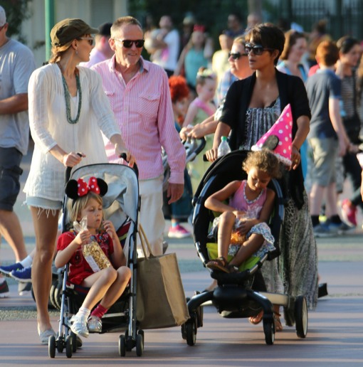 Pregnant Halle Berry Takes Nahla To Disneyland