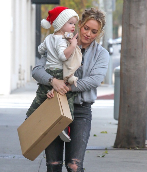 Hilary Duff & Son Luca Shopping In West Hollywood | Celeb Baby Laundry