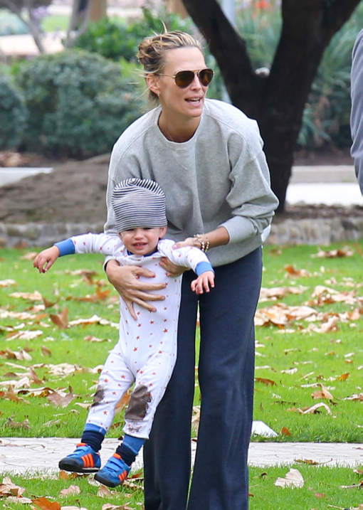 Molly Sims in Beverly Hills with young son Brooks