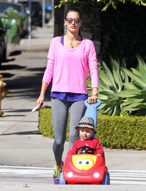 Alessandra Ambrosio Out For A Stroll With Noah | Celeb Baby Laundry