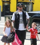 Exclusive… Joel Madden Takes His Children To Lunch | Celeb Baby Laundry