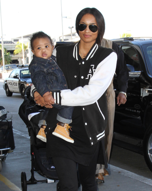 Ciara Catches A Flight At LAX With Her Son | Celeb Baby Laundry