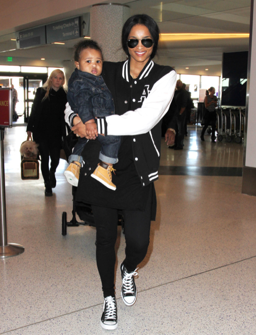 Ciara Catches A Flight At LAX With Her Son | Celeb Baby Laundry