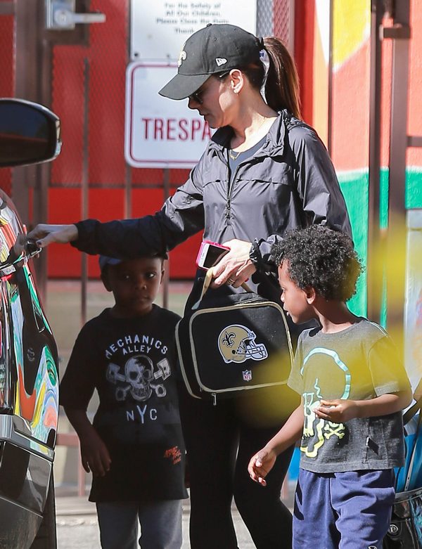 Sandra Bullock Out And About With Her Son