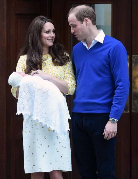 The Duke And Duchess Outside The Lindo Wing With Their Newborn Daughter