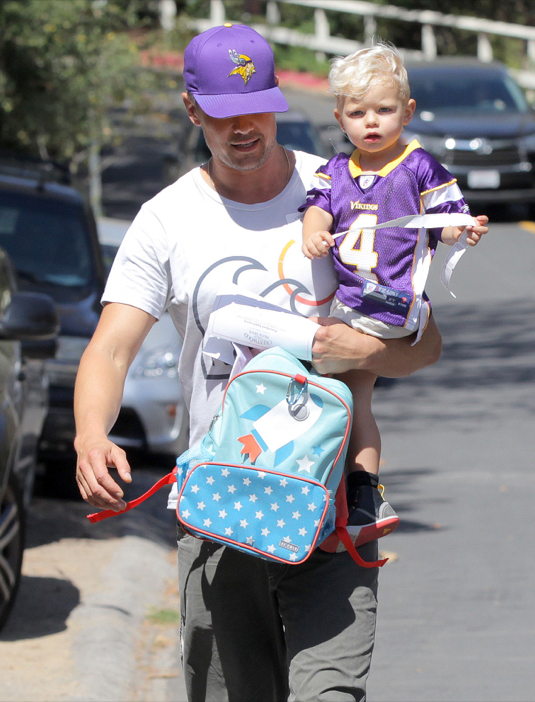 Josh Duhamel Leaving The Park With His Son Celeb Baby Laundry