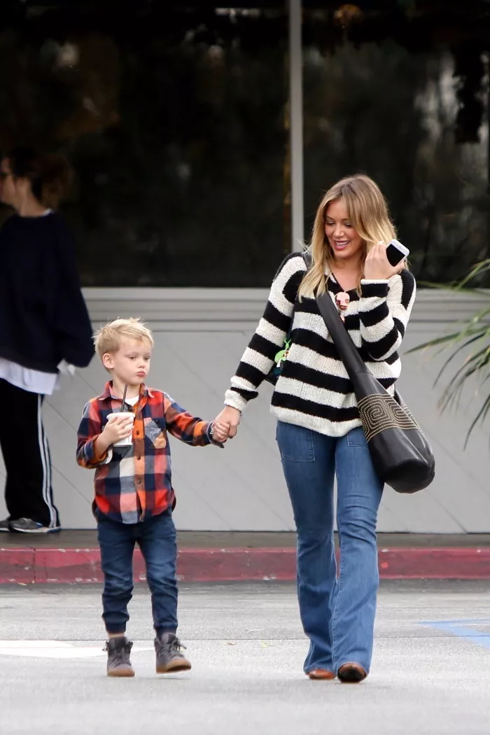 Hillary Duff Visits her Boyfriend With Luca