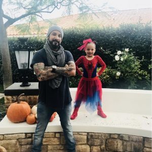 AJ McLean Poses With his Spider Girl | Celeb Baby Laundry