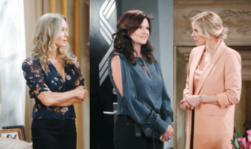 The Bold And The Beautiful: Logan Forrester (Katherine Kelly Lang) and Donna Logan (Jennifer Gareise) and Katie Logan (Heather Tom)