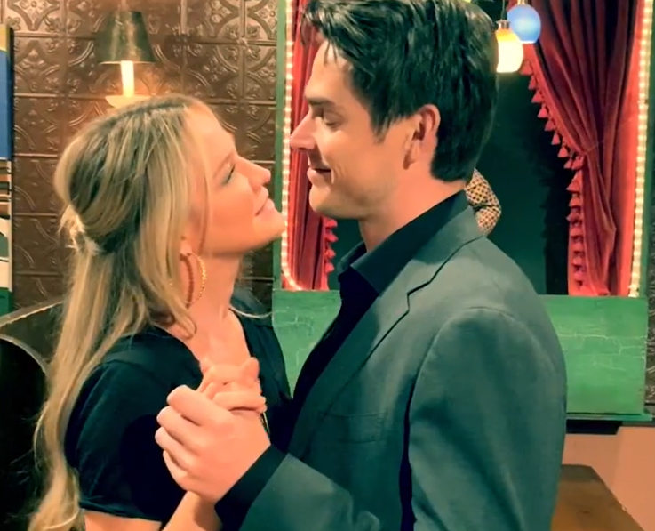 The Young And The Restless: Sharon Case (Sharon Newman) and Mark Grossman (Adam Newman)