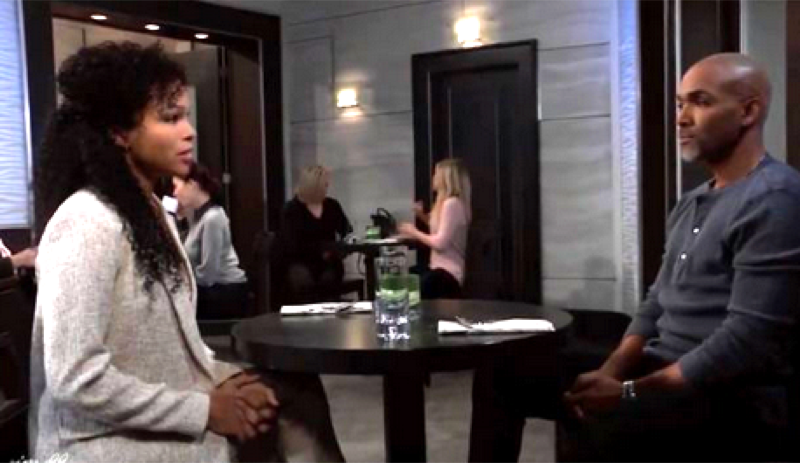 General Hospital: Dr. Portia Robinson (Brooke Kerr) and Curtis Ashford (Donell Turner)