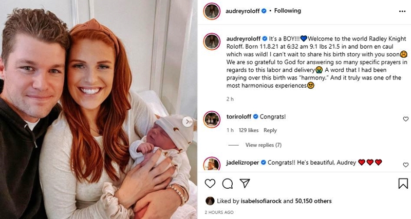 Little People Big World Audrey Roloff Welcomes New Baby - Fans React