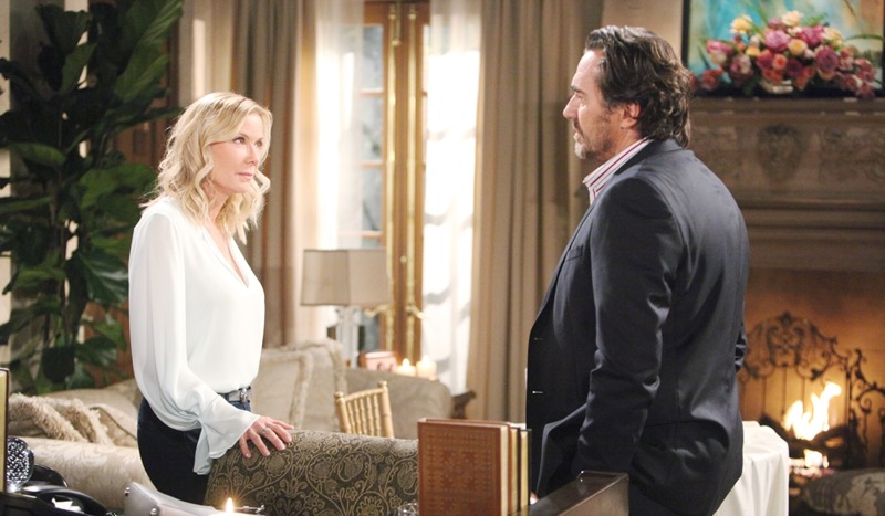 The Bold And The Beautiful: Brooke Logan Forrester (Katherine Kelly Lang) and Ridge Forrester (Thorsten Kaye)