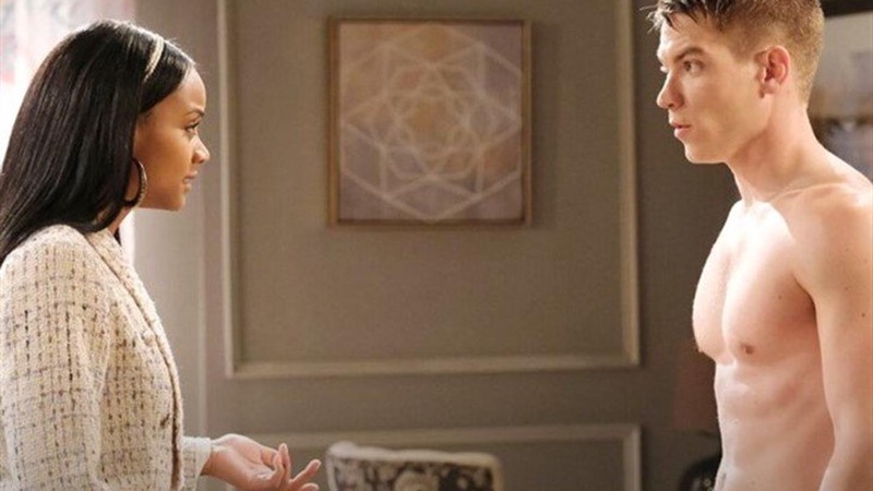 Days Of Our Lives: Chanel Dupree (Raven Bowens) and Tripp Johnson (Lucas Adams)