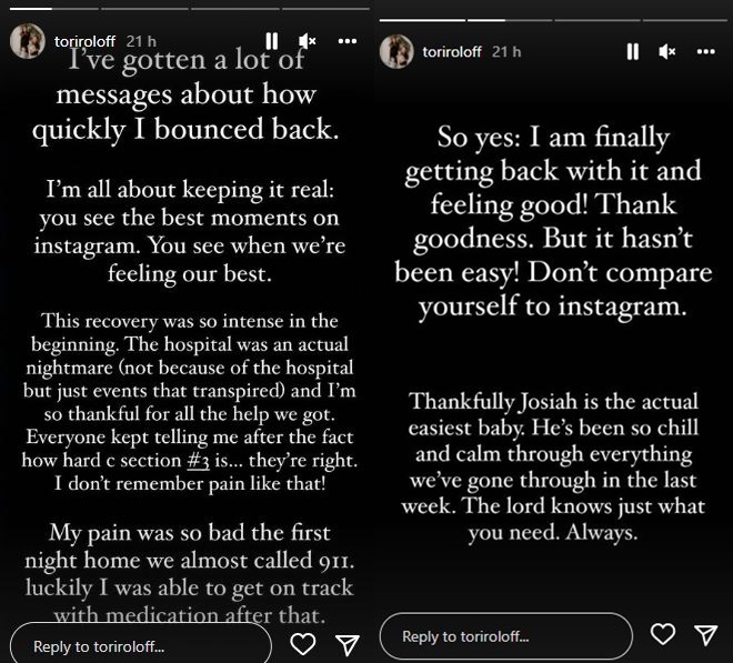 Little People Big World Tori Roloff Nearly Calls 911 After Birthing Josiah