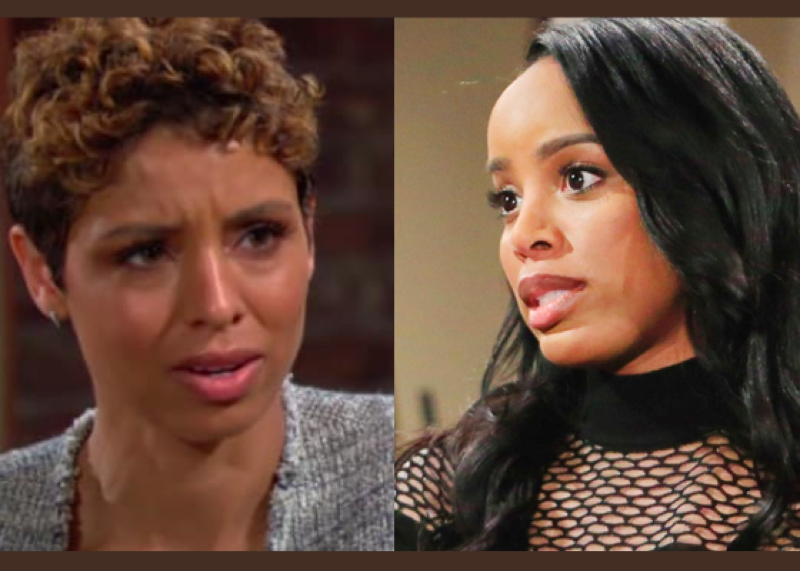 The Young And The Restless: Dr. Elena Dawson (Brytini Sarpy) and Imani Benedict (Leigh-Ann Rose)