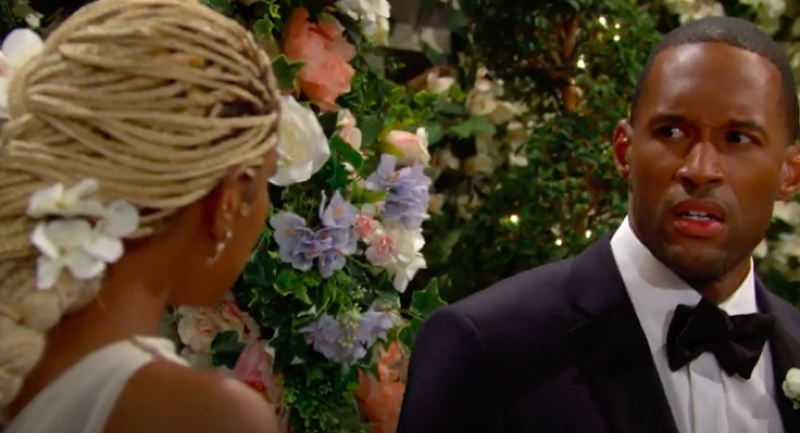 The Bold And The Beautiful: Paris Buckingham, (Diamond White) and Carter Walton (Lawrence Saint-Victor)