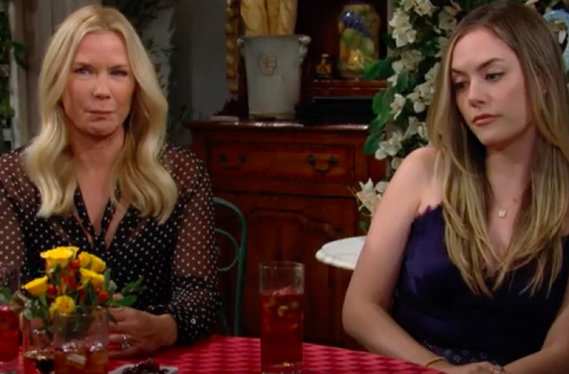 The Bold And The Beautiful: Hope Spencer (Annika Noelle) and s Brooke Logan Forrester (Katherine Kelly Lang)