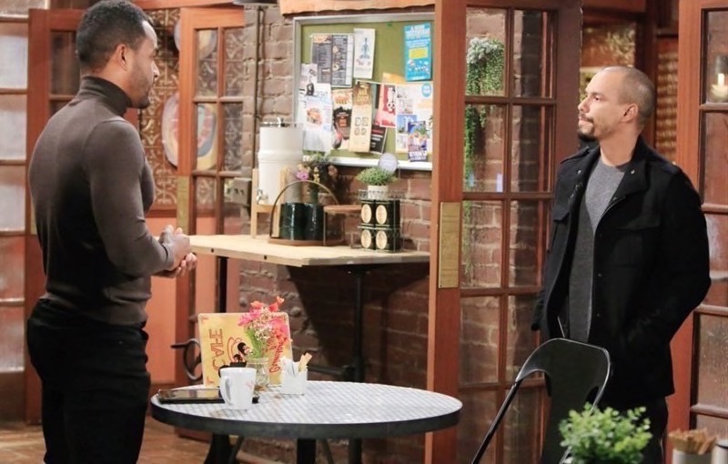 The Young And The Restless: Nate Hastings (Sean Dominic) and Devon Hamilton (Bryton James)