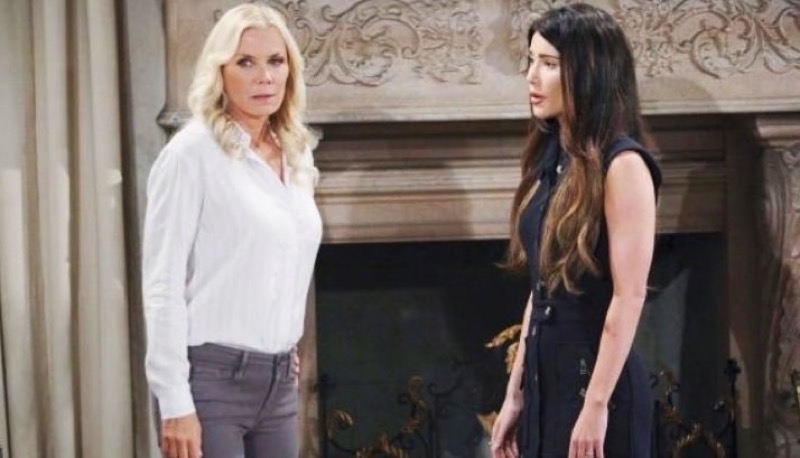 The Bold And The Beautiful: Brooke Logan Forrester (Katherine Kelly Lang) and Steffy Forrester (Jacqueline MacInnes Wood)