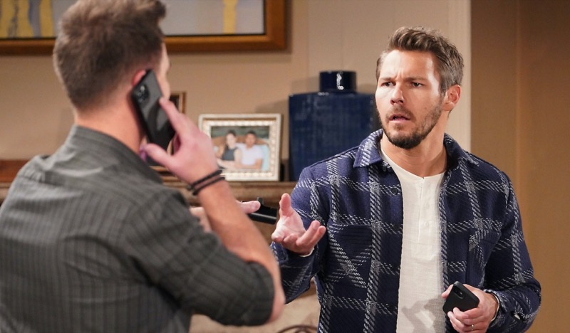 The Bold And The Beautiful: Wyatt Spencer (Darin Brooks) and Liam Spencer (Scott Clifton)