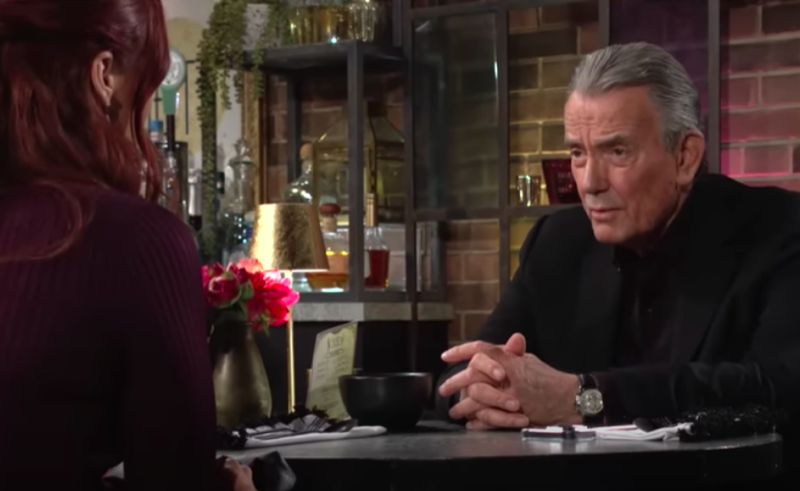 The Young And The Restless: Victor Newman (Eric Braeden) and Sally Spectra (Courtney Hope).