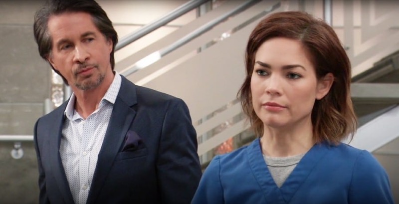 General Hospital: Hamilton Finn (Michael Easton) and Elizabeth Baldwin (Rebecca Herbst)