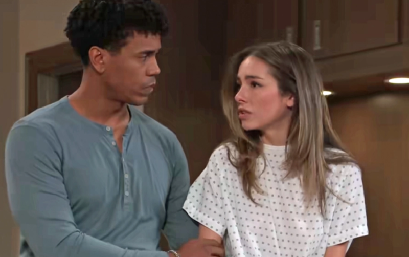 General Hospital: TJ Ashford (Tajh Bellow) and Molly Lansing-Davis (Brooke Anne Smith)