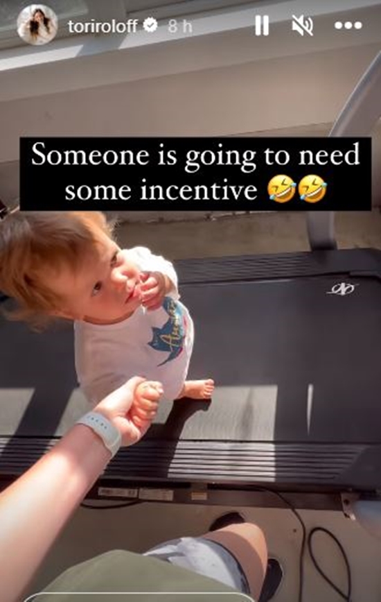 LIlah Bean on the treadmill