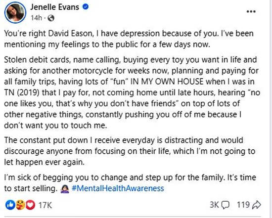 Teen Mom Jenelle Evans Accuses David Eason Of Theft And More