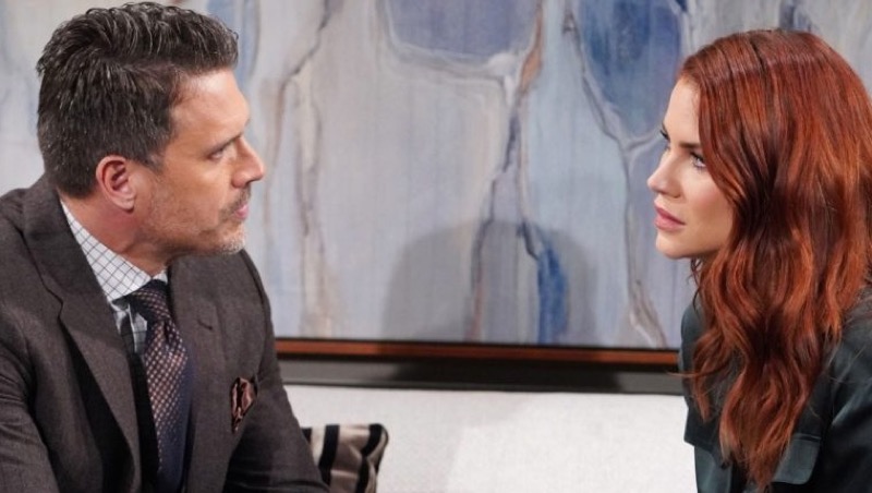 The Young and The Restless: Sally Spectra (Courtney Hope) and Nick Newman (Joshua Morrow)